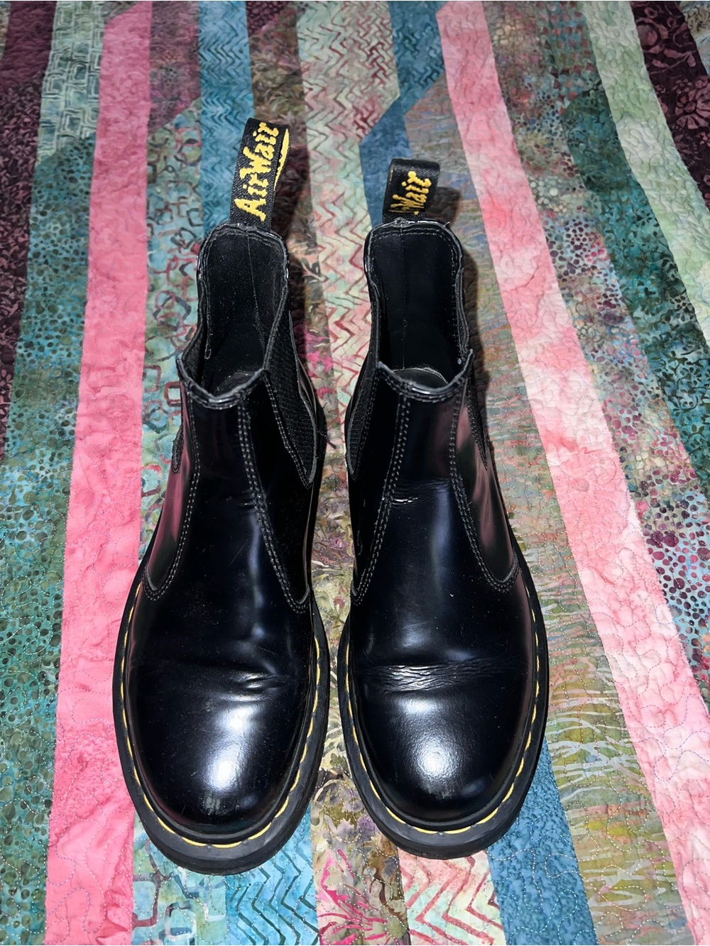 Dr. Martens 2976 Chelsea Black Platform Boot - Picture 2 of 5